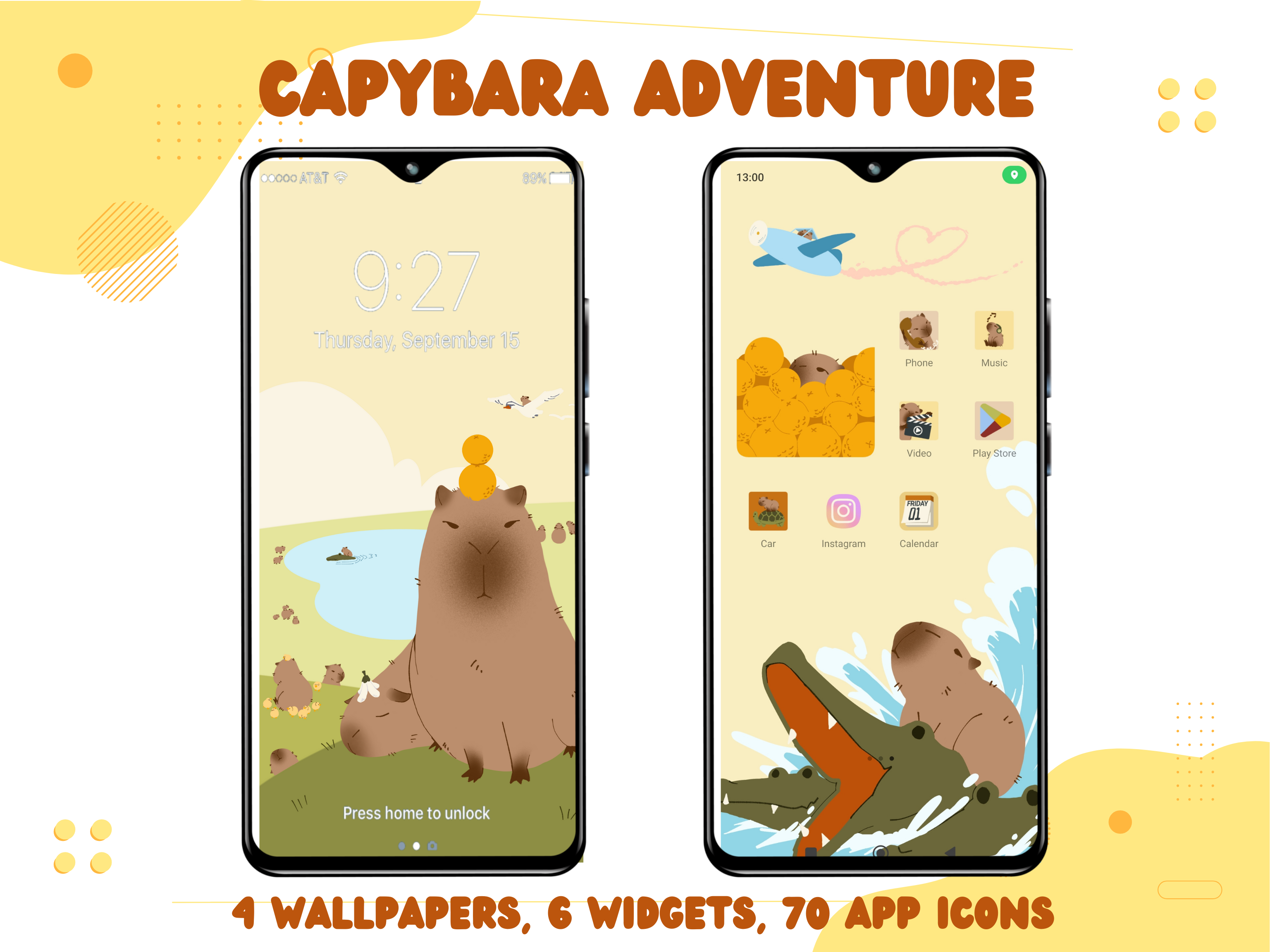 hình nền 4k Capybara dễ thương