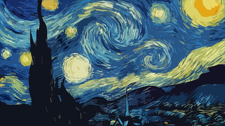 hình nền Van Gogh với màu sắc rực rỡ